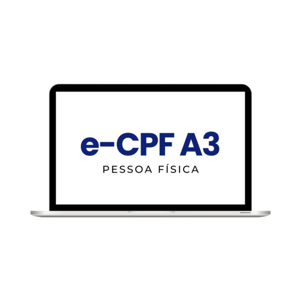 Certificado Digital e-CPF A3 com Token com 3 Anos de Validade