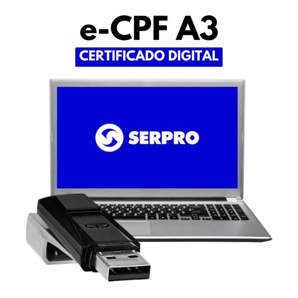 Certificado Digital e-CPF A3 com Token 36 Meses de Validade